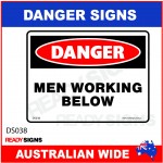 DANGER SIGN - DS-038 - MEN WORKING BELOW